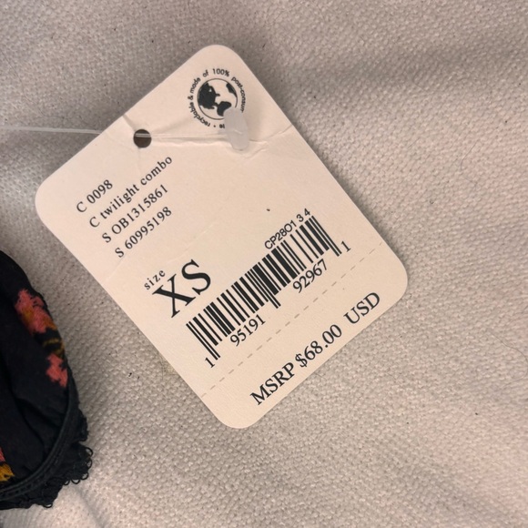 (NWT) Intimately Free People - Black Sheer Floral Ruffle Bodysuit - Picture 9 of 9